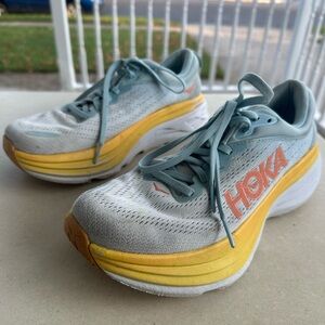 Hoka One One Bondi 8 Women's 9 B 1127952 SSCA Teal Running Sneakers Shoes